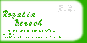 rozalia mersch business card